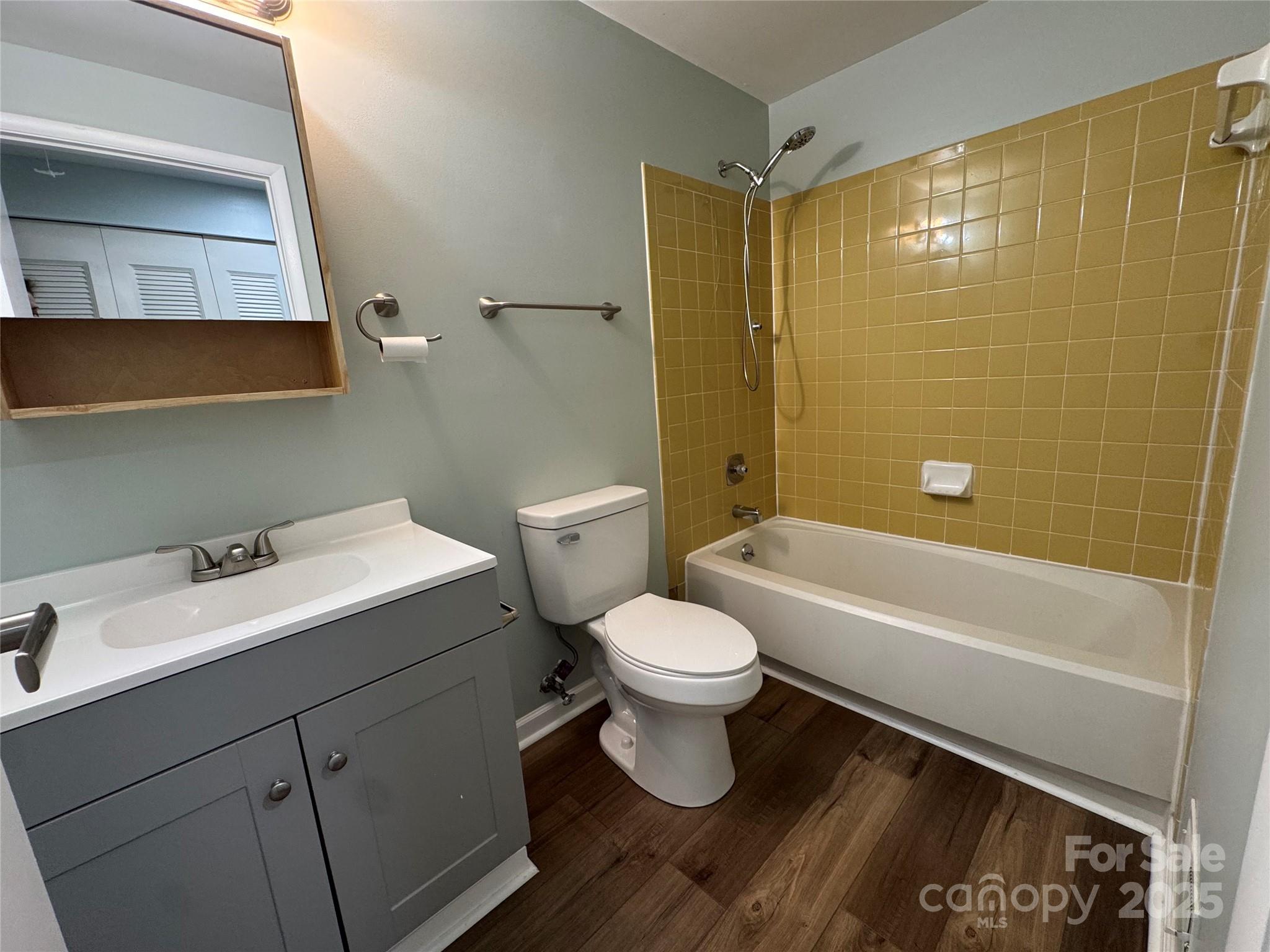 7939 Holly Hill Road Charlotte, NC 28227 - Photo 23 of 38 a bathroom with a sink a toilet and a bathtub