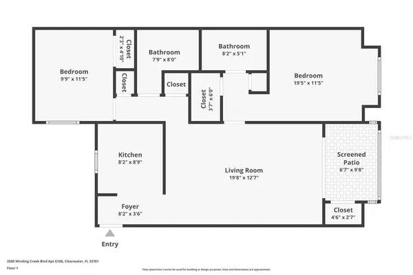 $1,850 | 2500 Winding Creek Boulevard, Unit G106, Clearwater, FL 33761