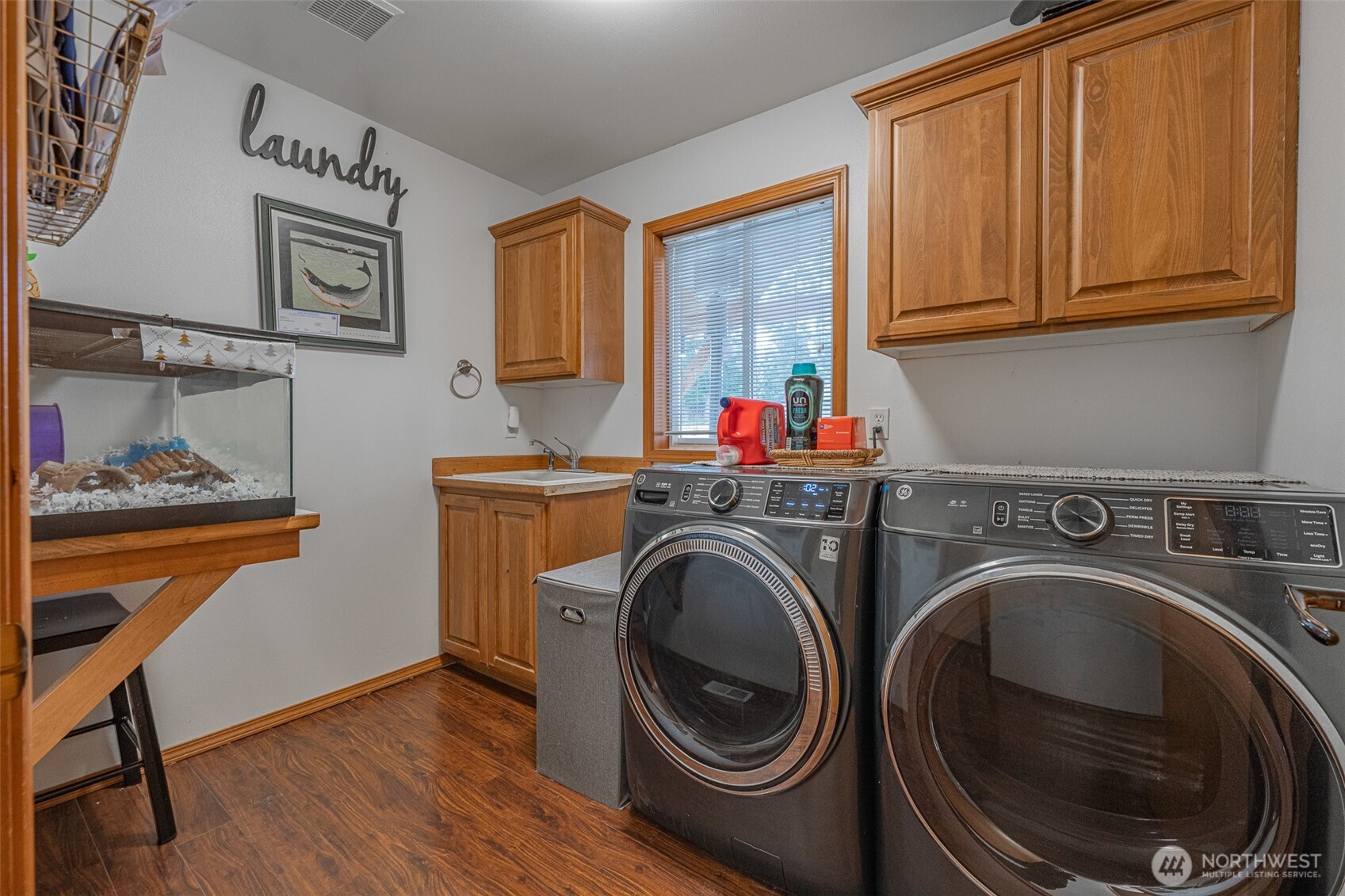 30608 40th Avenue East Graham, WA 98338 - Photo 25 of 30 a utility room with sink dryer and washer