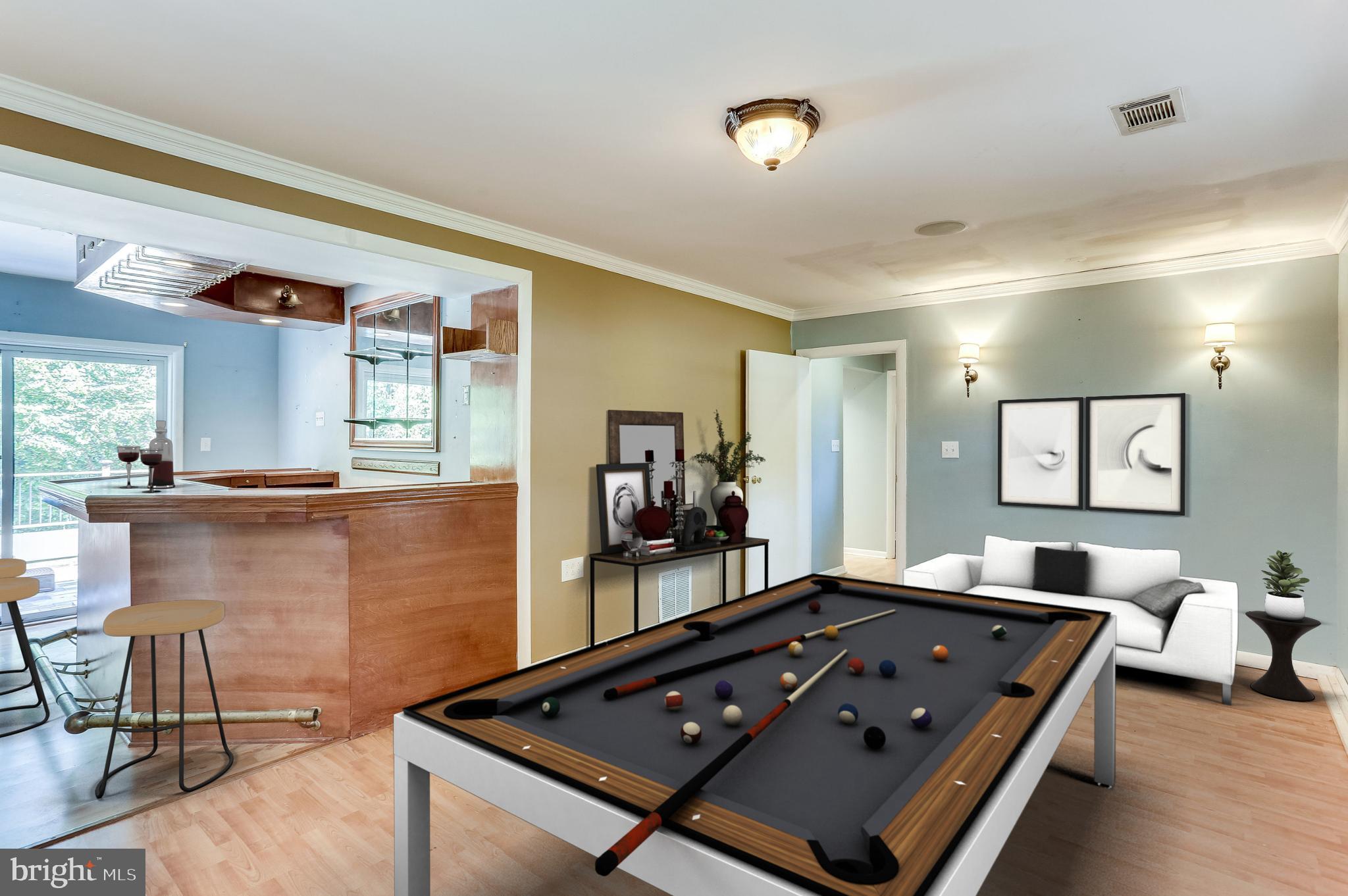 8408 Chervil Road Lanham, MD 20706 - Photo 4 of 31 Basement Rec Room Wet Bar
