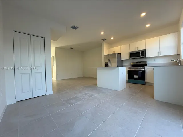 a view of a closet in a room