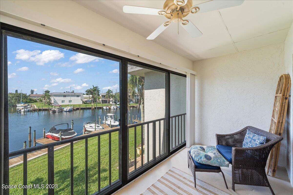 435 Dove Lane, Unit 810 Satellite Beach, FL 32937 - Photo 25 of 43 a view of a balcony with furniture