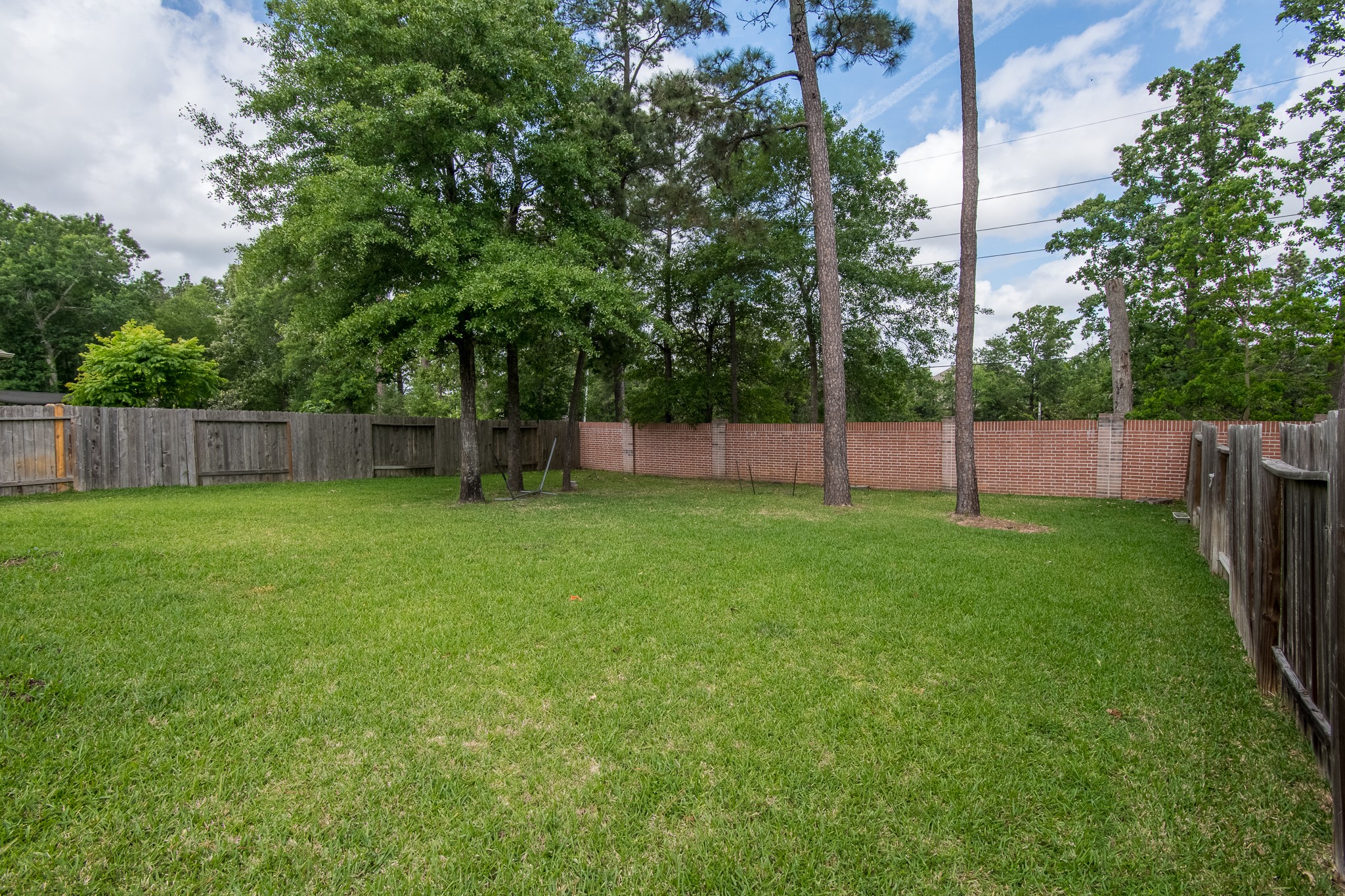 3211 Discovery Lane Conroe, TX 77301 - Photo 21 of 22 Spacious backyard with mature trees and no back neighbors