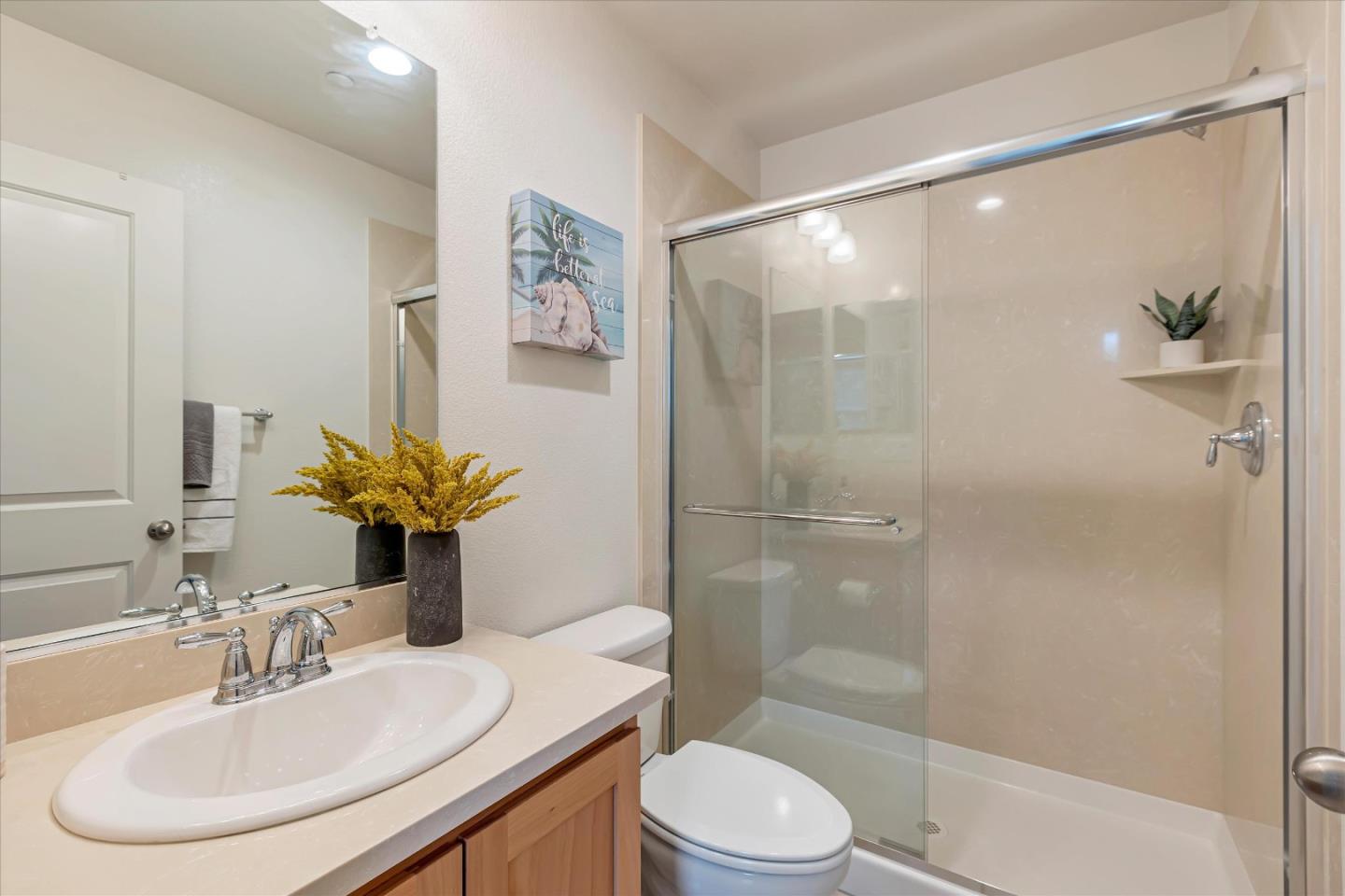 103 Incense Terrace Sunnyvale, CA 94086 - Photo 29 of 42 a bathroom with a sink toilet and shower