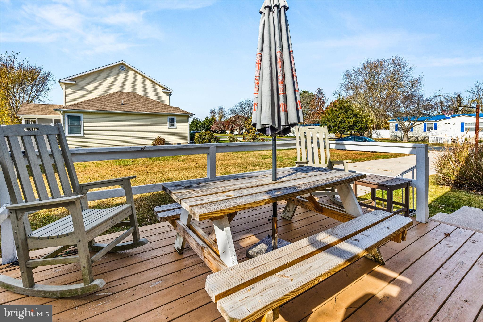 36466 Old Mill Road Ocean View, DE 19970 - Photo 30 of 36 Deck with view of large side yard