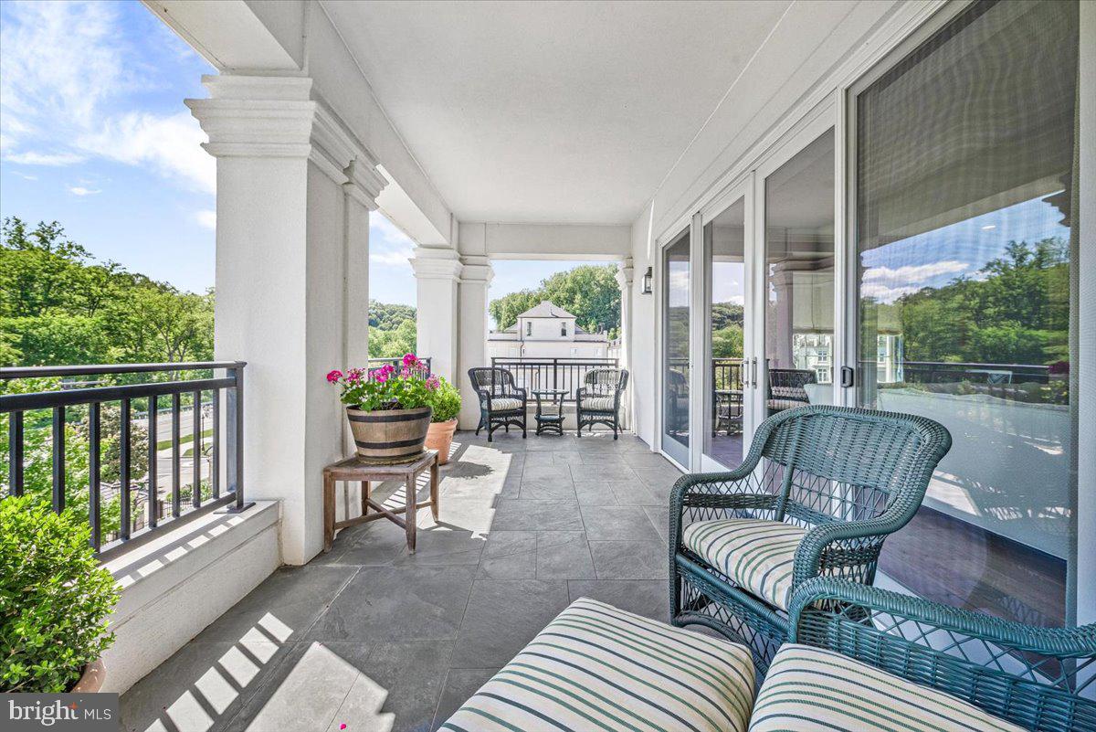 8111 River Road, Unit 131 Bethesda, MD 20817 - Photo 23 of 59 Covered Balcony off of Family Room & Owners' Suite