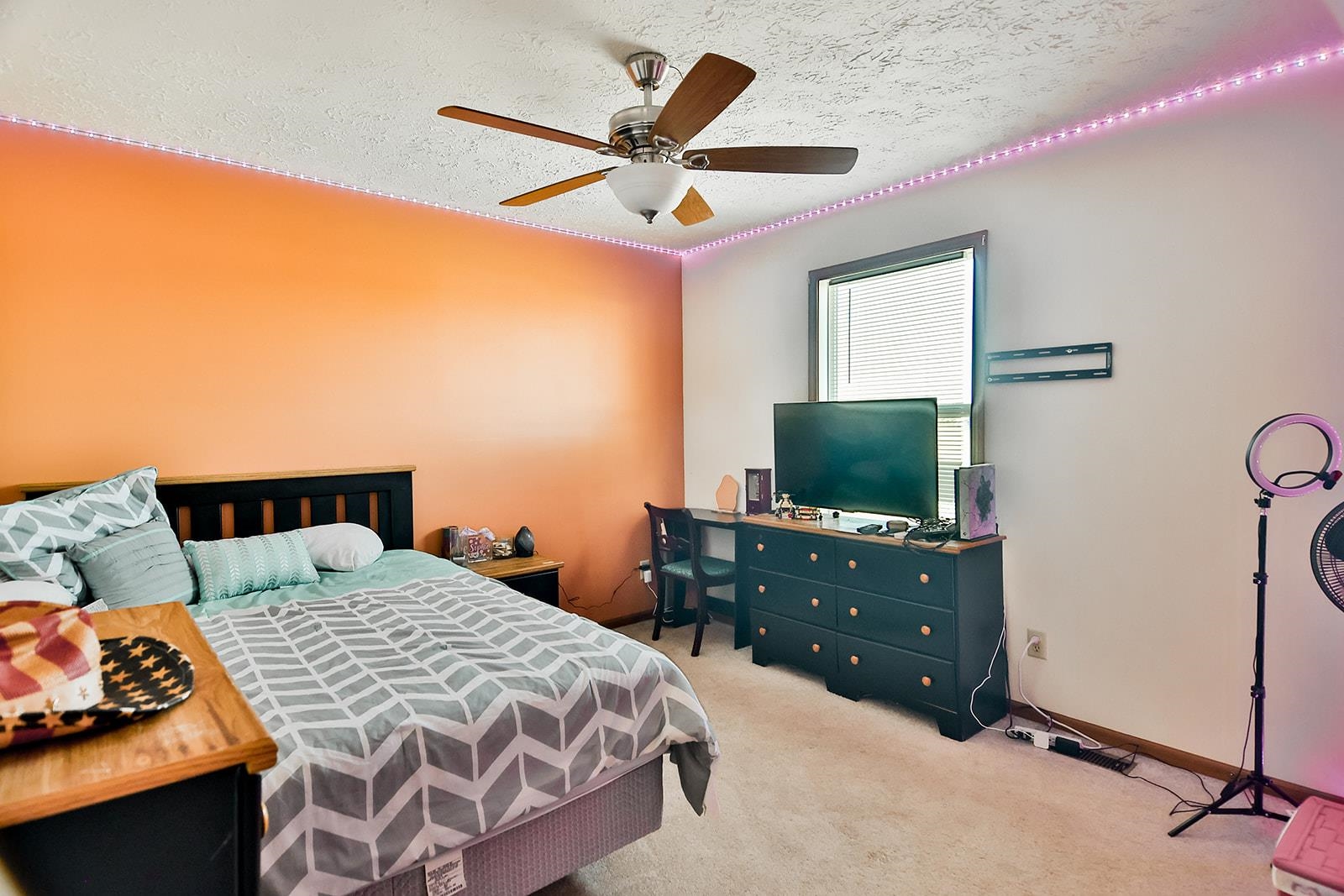 381 Red Fox Drive Davis Junction, IL 61020 - Photo 30 of 38 a bedroom with a bed and a flat tv screen on dresser