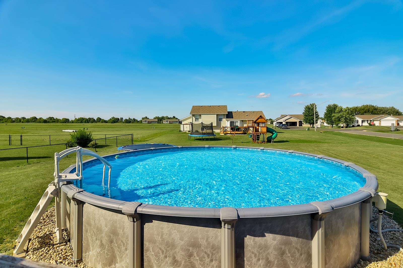 381 Red Fox Drive Davis Junction, IL 61020 - Photo 7 of 38 a view of a backyard with a table and chairs