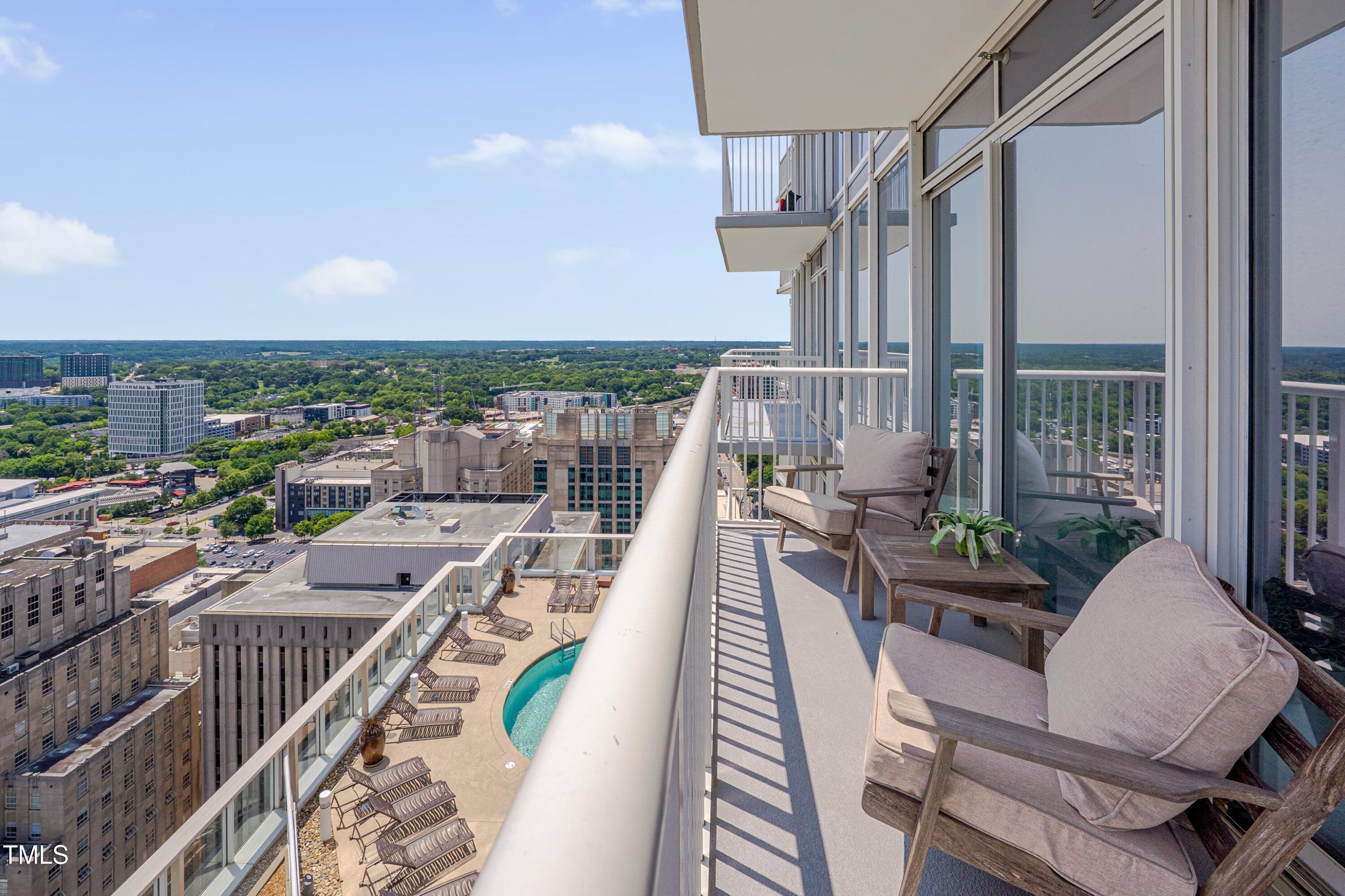 301 Fayetteville Street, Unit 2611 Raleigh, NC 27601 - Photo 26 of 44 a view of balcony with furniture