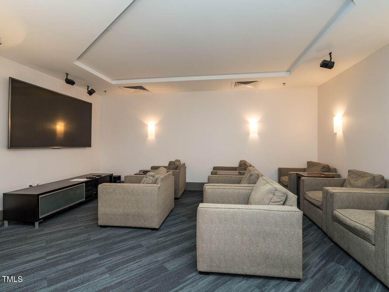 301 Fayetteville Street, Unit 2611 Raleigh, NC 27601 - Photo 40 of 44 a living room with furniture and a flat screen tv