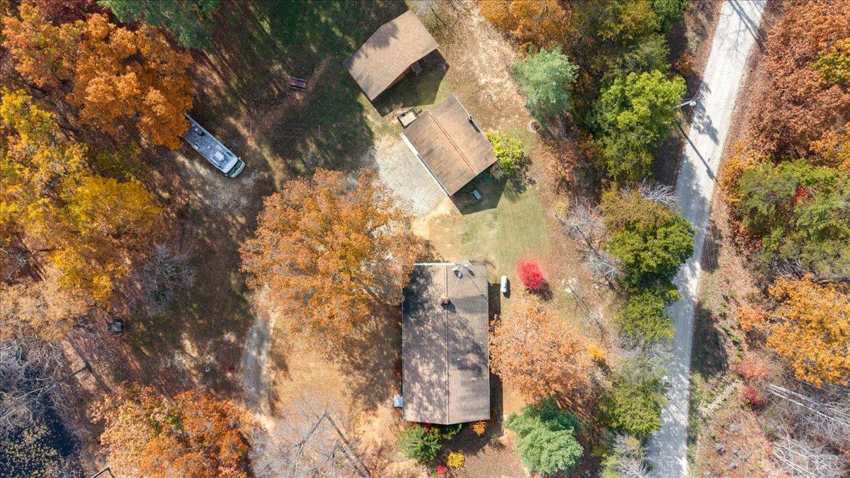 391 Pond Road Buckingham, VA 23921 - Photo 65 of 75 an aerial view of residential house with outdoor space and trees all around