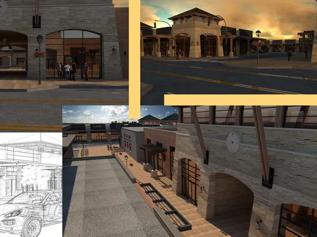 a view of a lobby with a tv