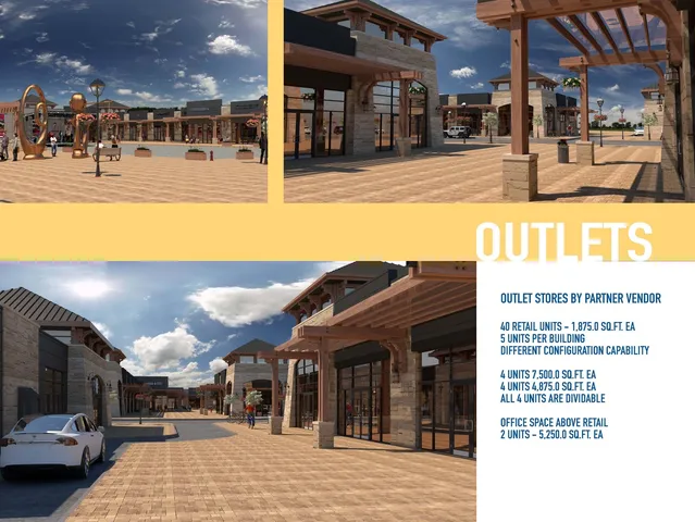 a front view of a building with street