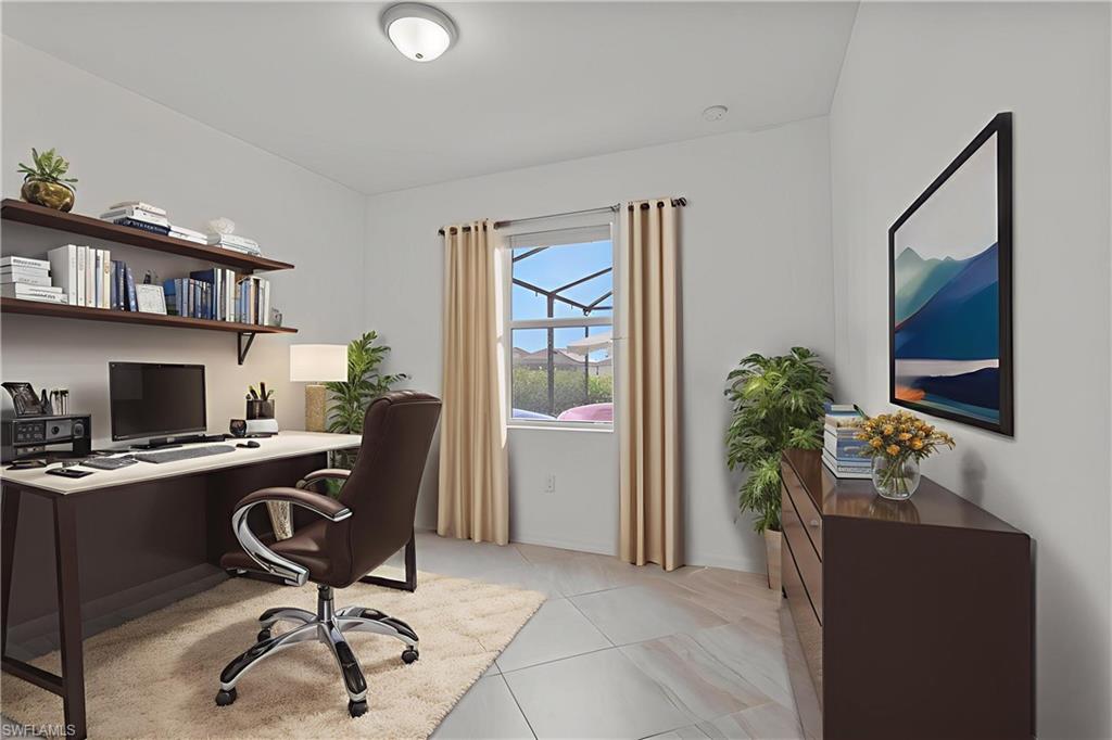 2118 Hamlin Street Naples, FL 34120 - Photo 14 of 41 a workspace with furniture and a potted plant