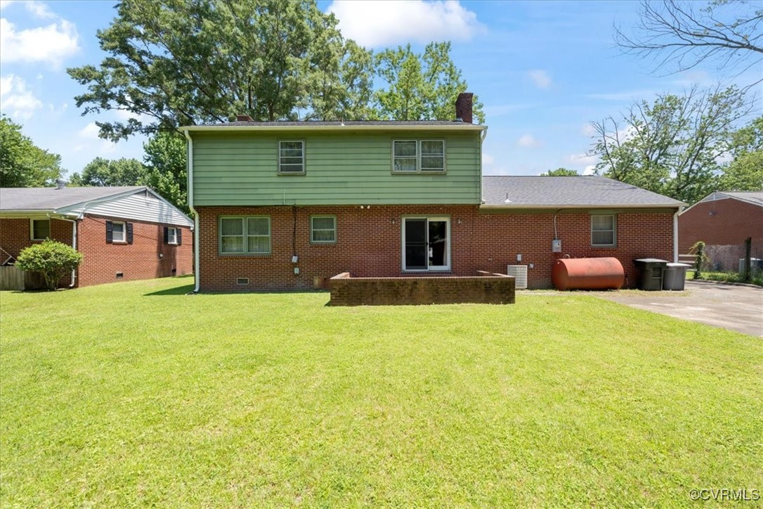 43 Franktown Road Hampton, VA 23663 - Photo 8 of 47 Rear view of property with heating fuel, a chimney