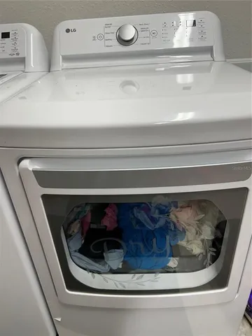 a close view of washer and dryer