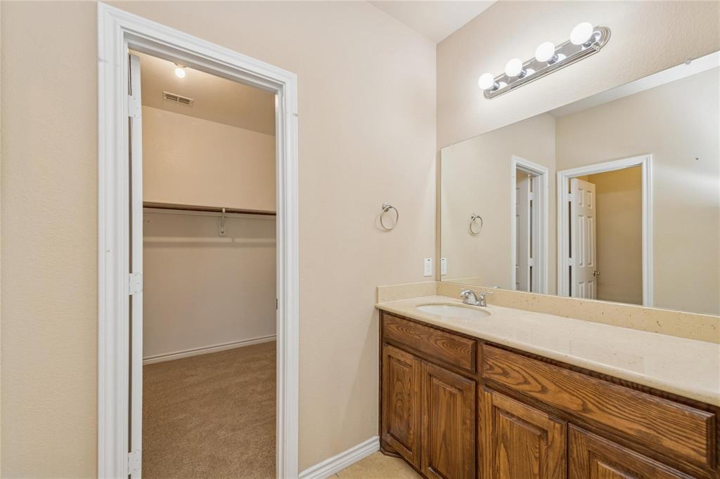 425 Windward Drive Murphy, TX 75094 - Photo 31 of 31 a bathroom with a sink and a mirror