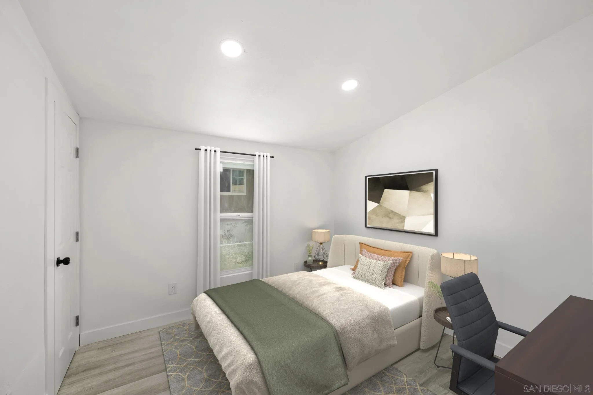 10767 Jamacha Boulevard, Unit SPC 62 Spring Valley, CA 91978 - Photo 20 of 25 a bedroom with a bed and painting on the wall