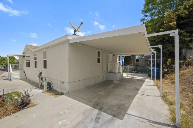 a view of a house with a patio