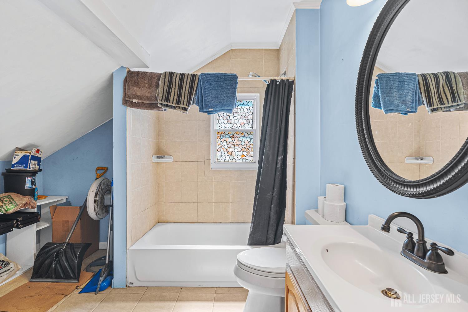 305 Penfield Place Dunellen, NJ 08812 - Photo 29 of 53 a bathroom with a sink and a mirror