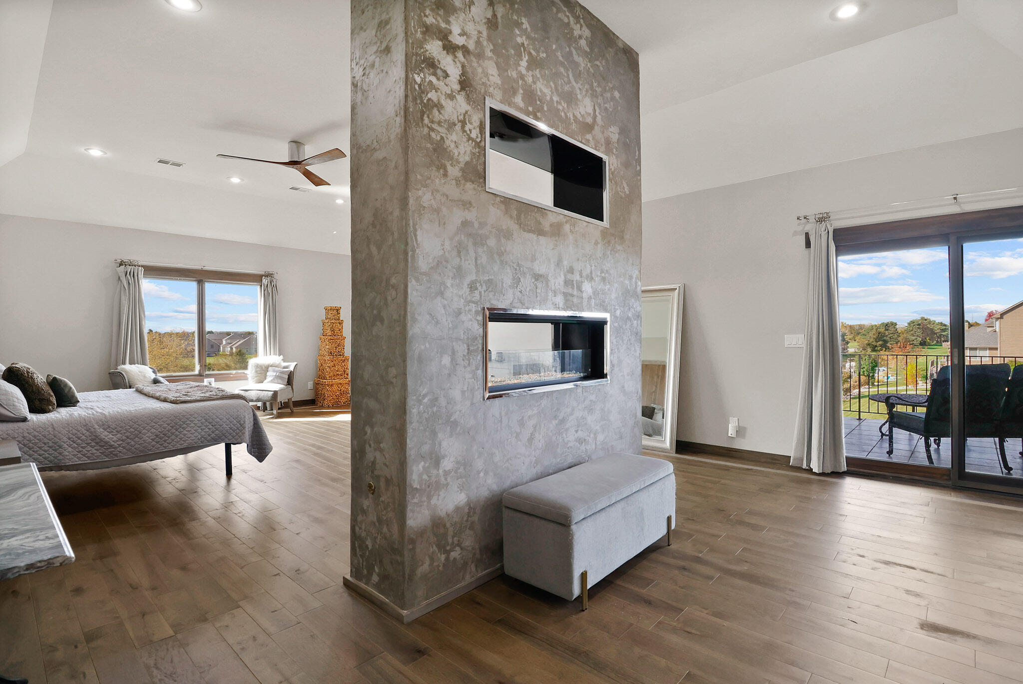 10380 Doubletree Drive South Crown Point, IN 46307 - Photo 42 of 80 a living room with furniture and a fireplace