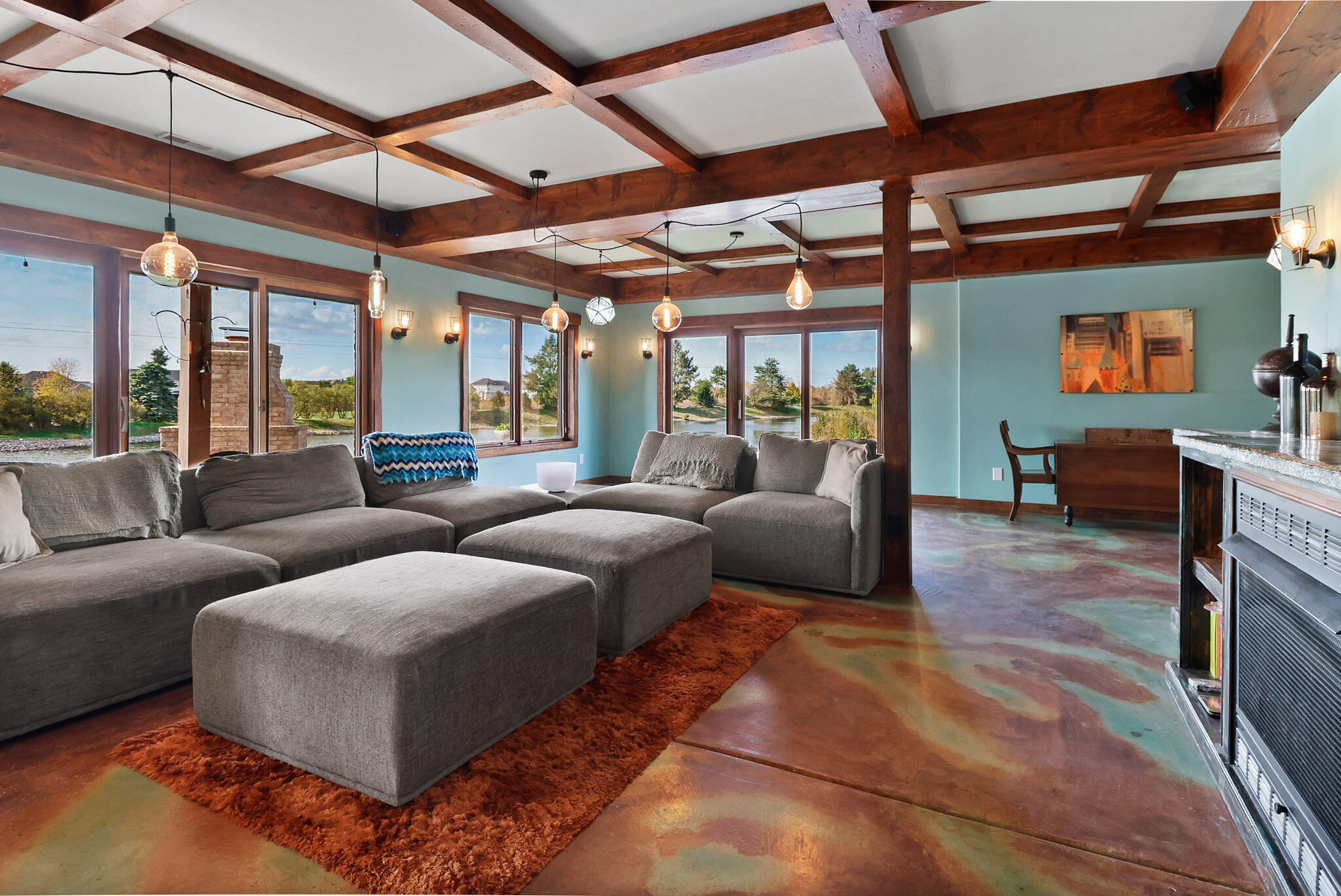 10380 Doubletree Drive South Crown Point, IN 46307 - Photo 66 of 80 a living room with furniture and a flat screen tv