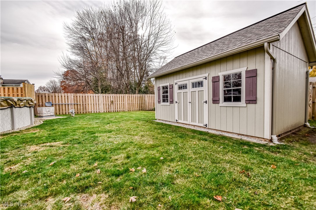 5618 Dolphin Road Mentor, OH 44060 - Photo 44 of 46 Fenced backyard featuring an outdoor structure