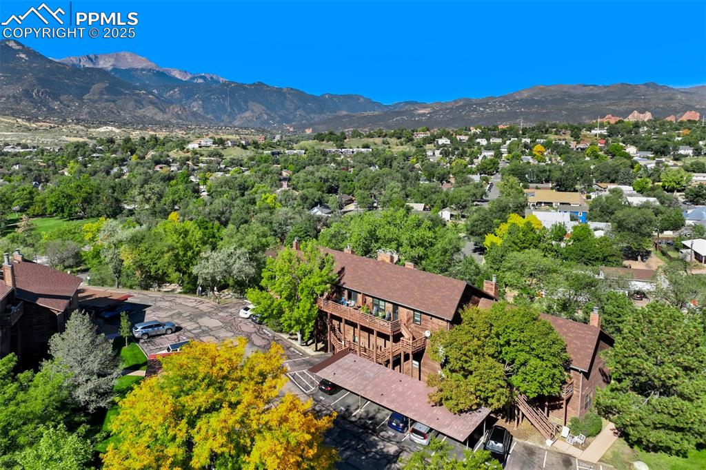 2387 Stepping Stones Way Colorado Springs, CO 80904 - Photo 32 of 35 an aerial view of a house with a yard
