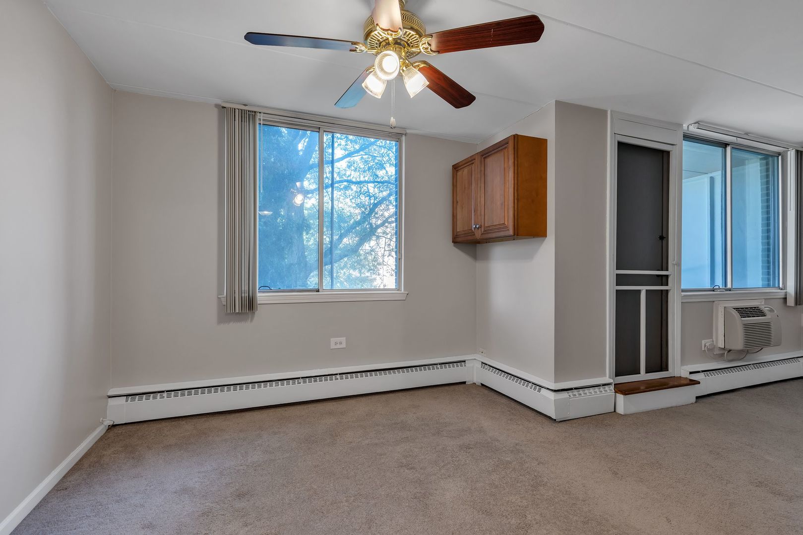 225 South Rohlwing Road, Unit 218 Palatine, IL 60074 - Photo 4 of 20 an empty room with windows and fan