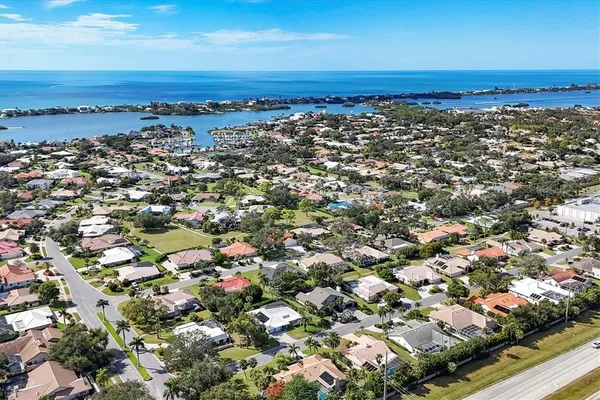 an aerial view of a city