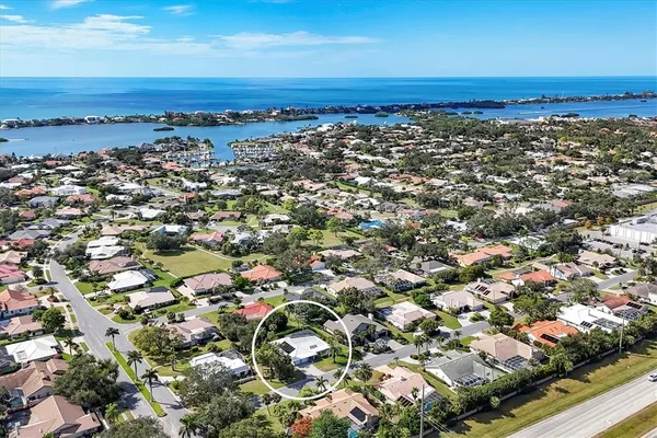 an aerial view of a city