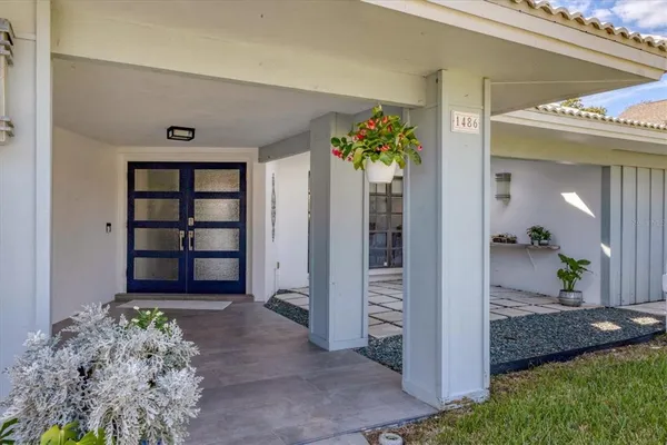 a view of a entryway door of the house
