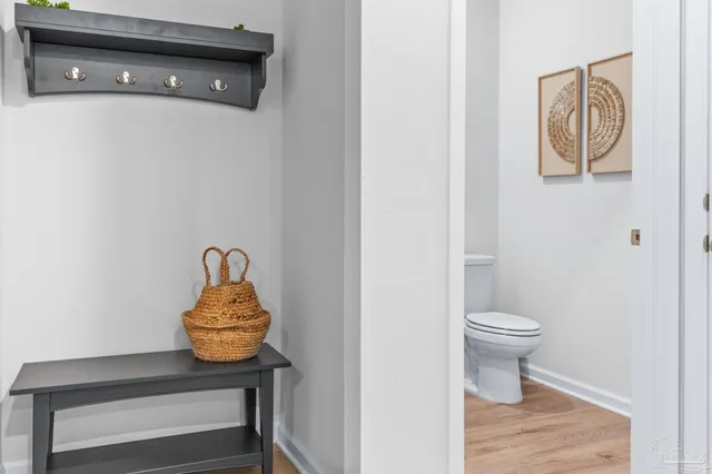 a view of bathroom with toilet