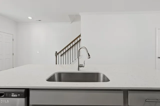 a close view of sink and tap