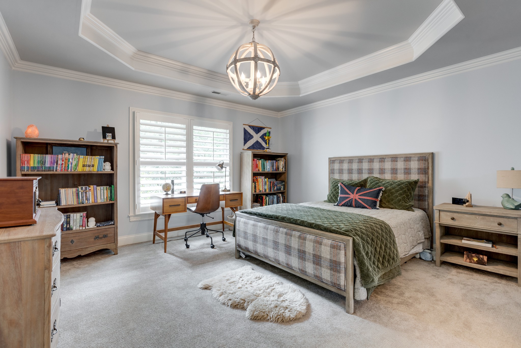 232 Bramerton Court Franklin, TN 37069 - Photo 33 of 58 a bedroom with a bed furniture and a book shelf