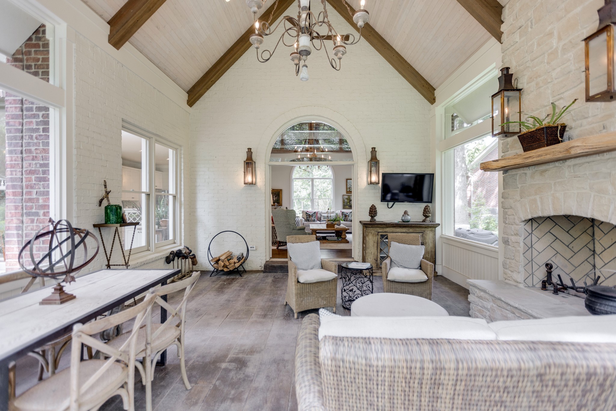 232 Bramerton Court Franklin, TN 37069 - Photo 41 of 58 a view of a livingroom with furniture and a fireplace