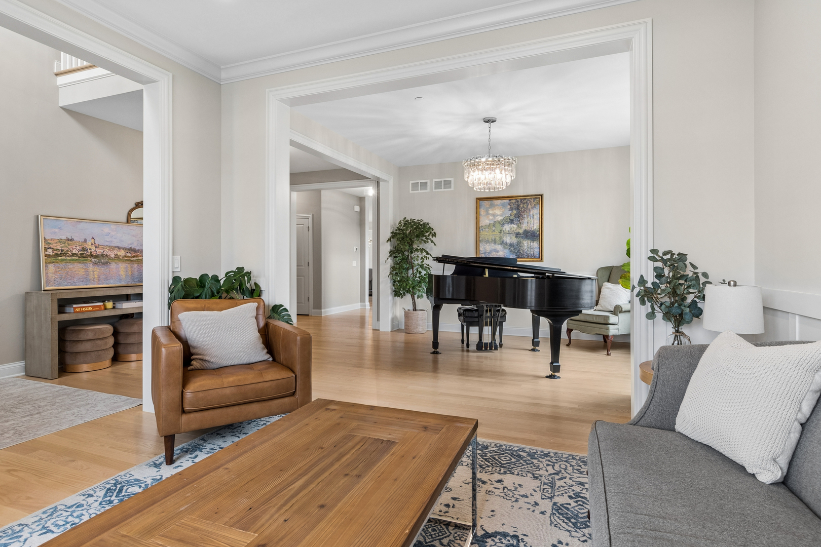 1759 Provenance Way Northbrook, IL 60062 - Photo 6 of 38 a living room with furniture dining table a lamp and a table