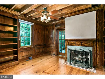 a view of a hallway with window