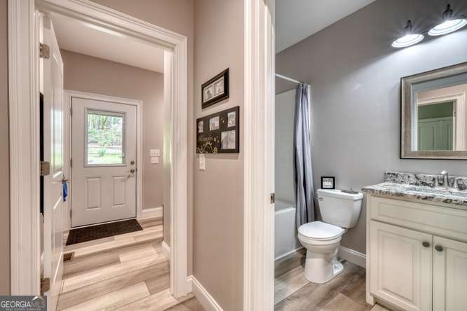 478 Flat Top Road, Unit 6 Young Harris, GA 30582 - Photo 37 of 70 a bathroom with a toilet sink and shower