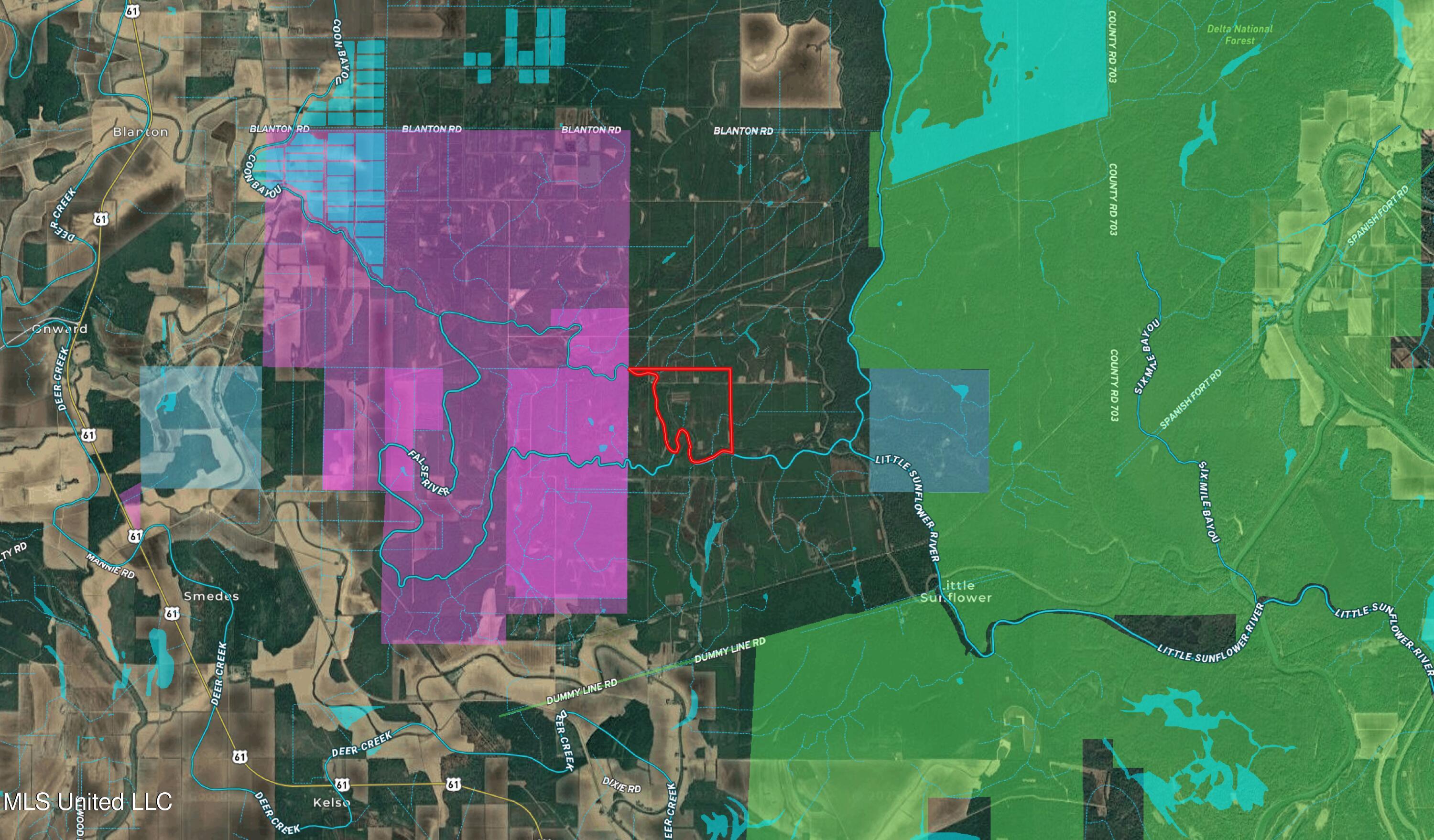 0 Priddy Road Rolling Fork, MS 39159 - Photo 52 of 56 Overview Map