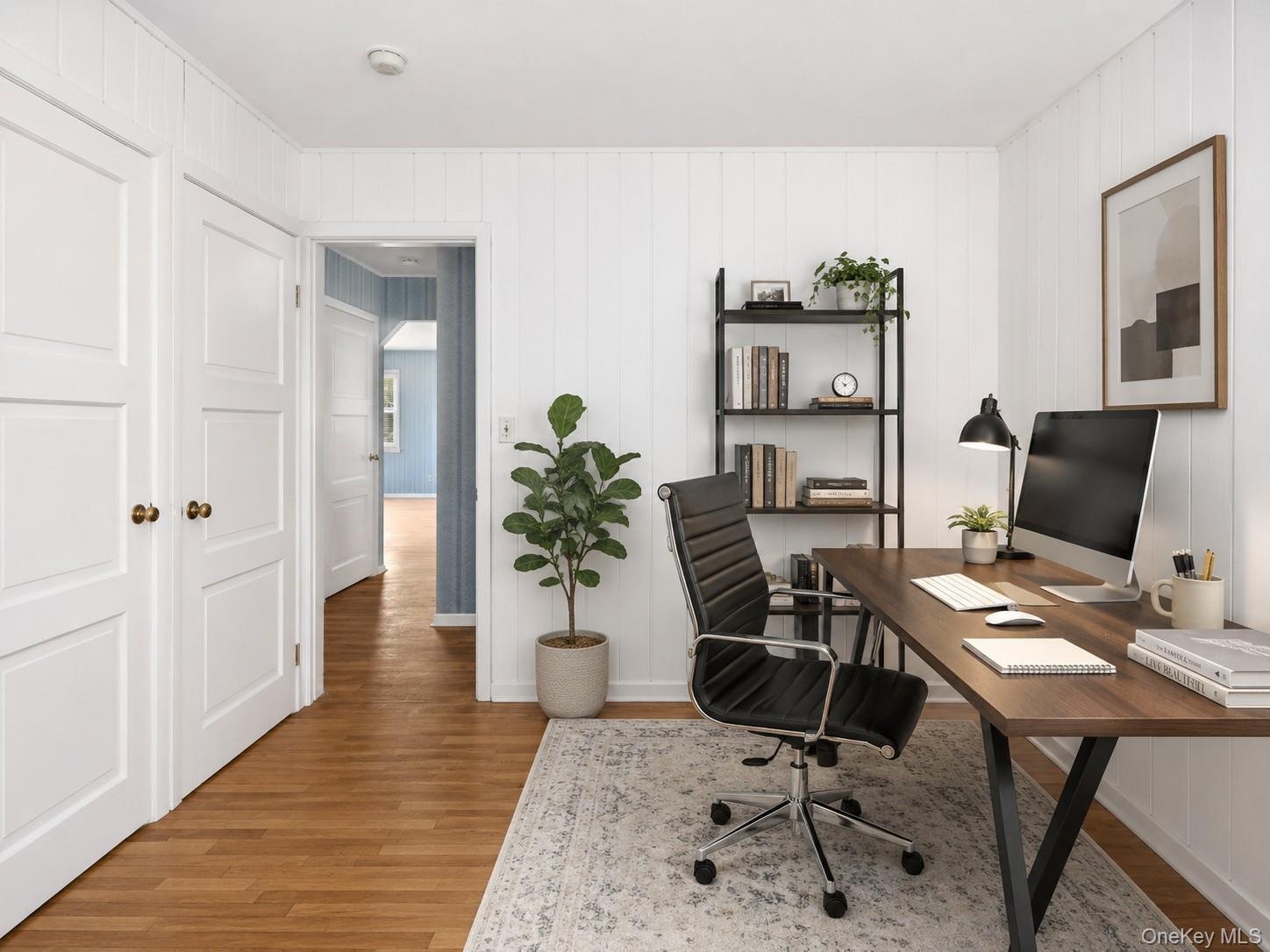 21 Morris Road Bethpage, NY 11714 - Photo 19 of 39 a workspace with furniture and wooden floor