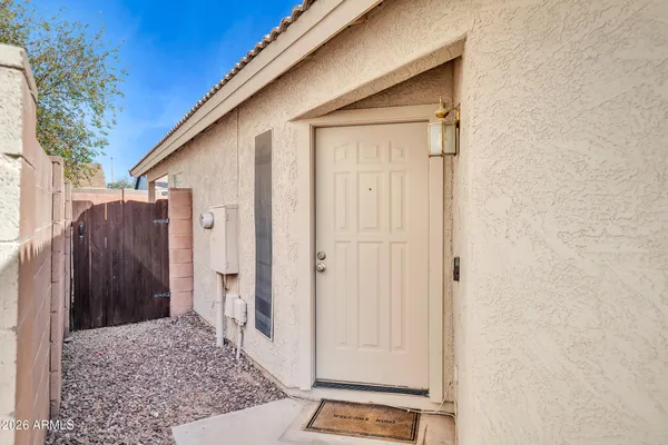 a view of front door of house