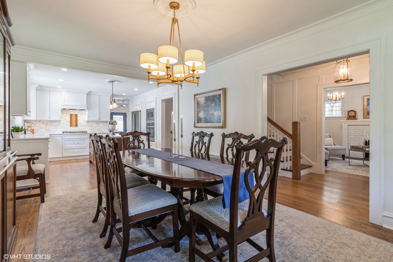 613 South Prospect Avenue Park Ridge, IL 60068 - Photo 8 of 29 a view of a dining room with furniture wooden floor and chandelier