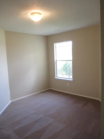 an empty room with a window