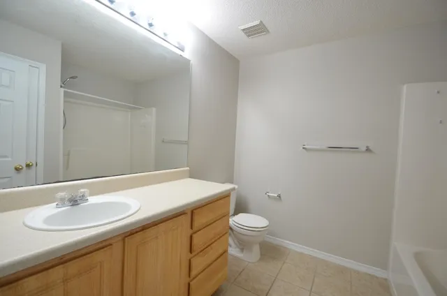 a bathroom with a sink toilet and vanity
