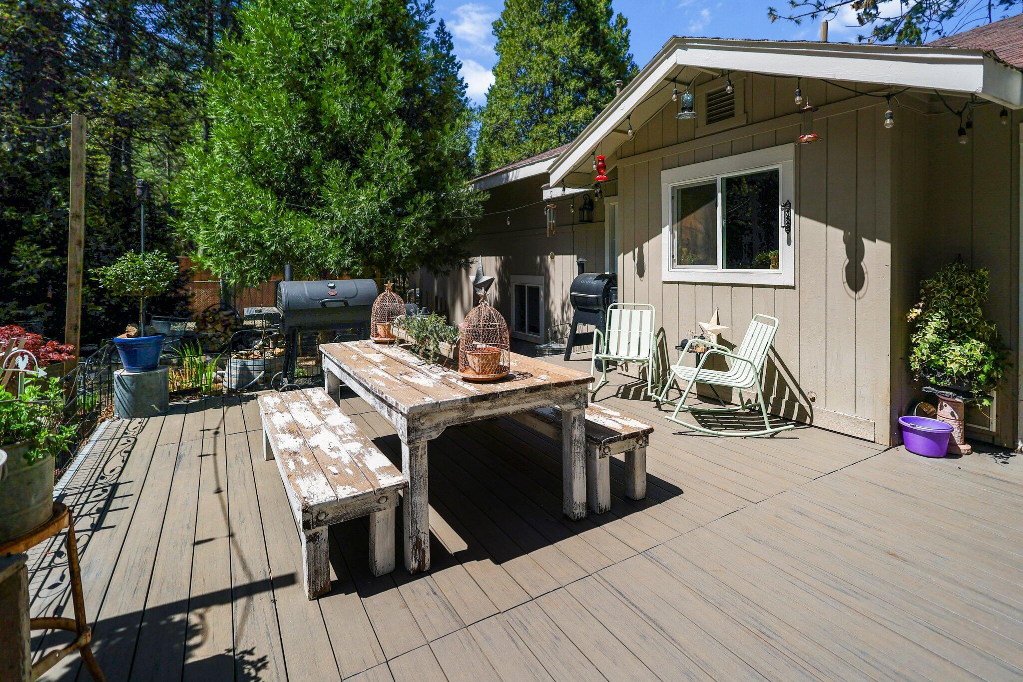 30726 Shingletown Ridge Road Shingletown, CA 96088 - Photo 62 of 84 a view of outdoor kitchen with seating space