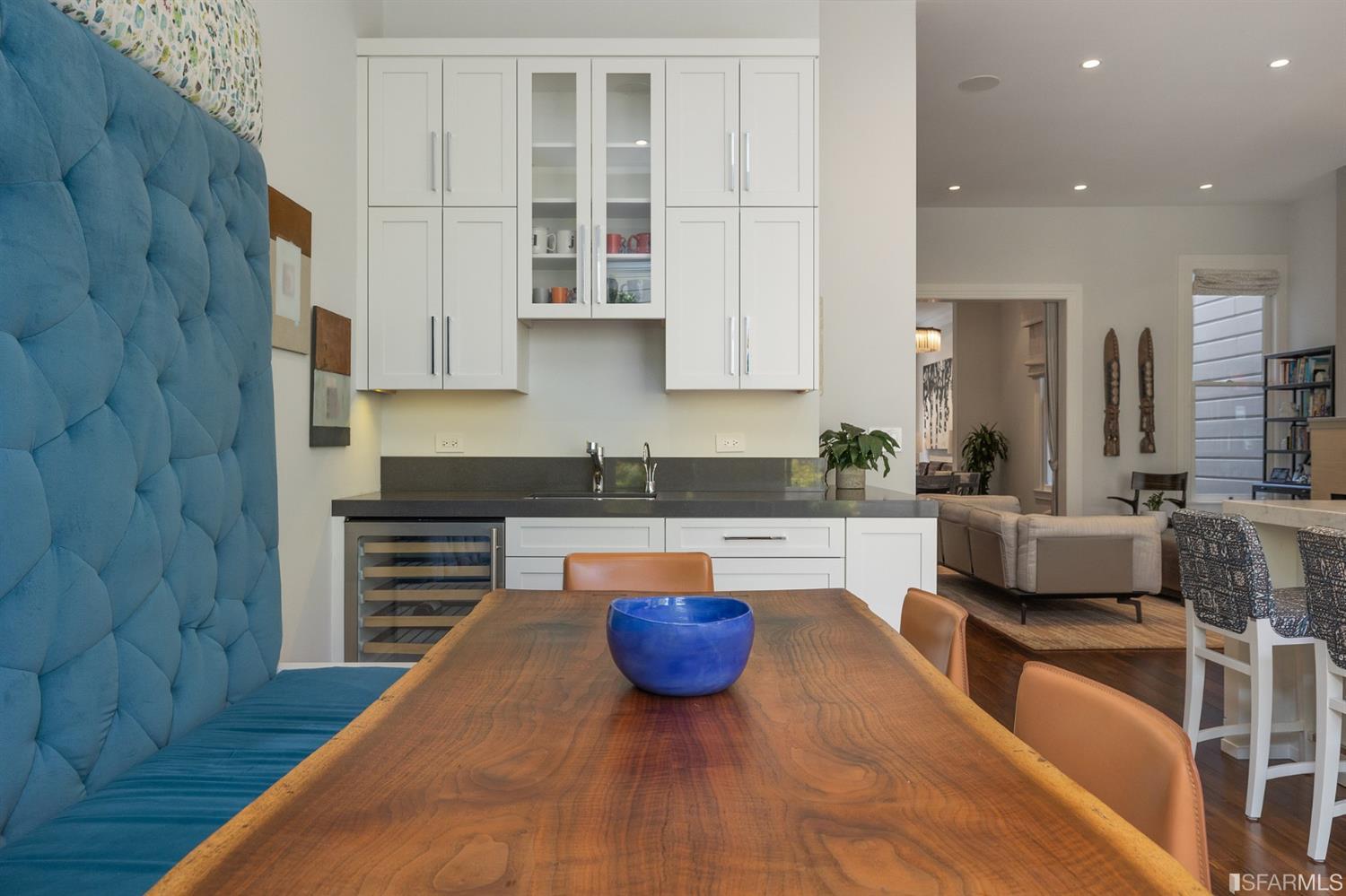 Clay Street San Francisco, CA 94115 - Photo 31 of 90 View of the kitchen with a built-in seating area and a coffee bar/wet bar.