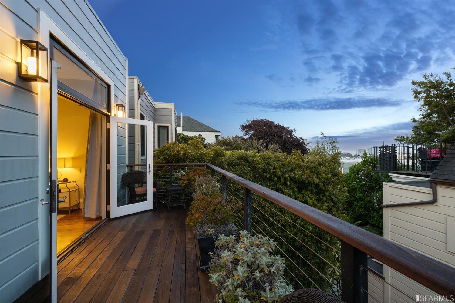 Clay Street San Francisco, CA 94115 - Photo 46 of 90 View from the rear deck at twilight.