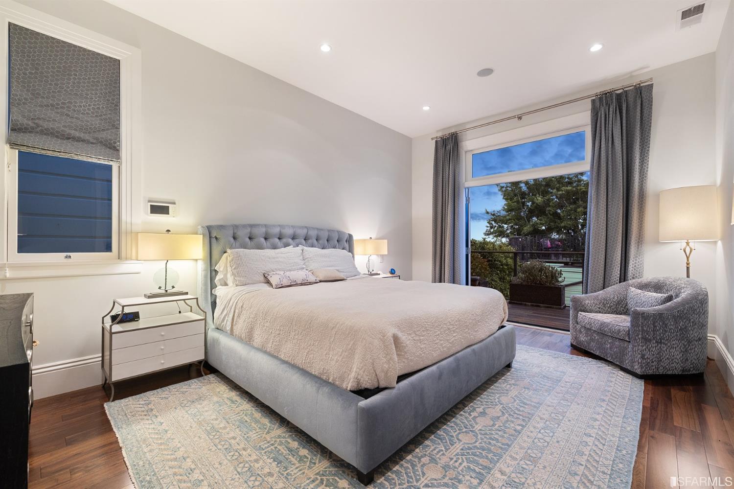 Clay Street San Francisco, CA 94115 - Photo 87 of 90 Primary bedroom is located on the rear. Bed pictured here is a Cal King. Spacious room.