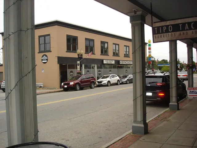 a car parked in front of a building